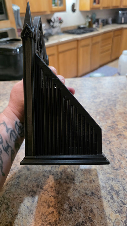 Gothic Cathedral Pen & Pencil Organizer | 3D Printed Dark Academia Desk Caddy | Spired Tracery Desk Storage